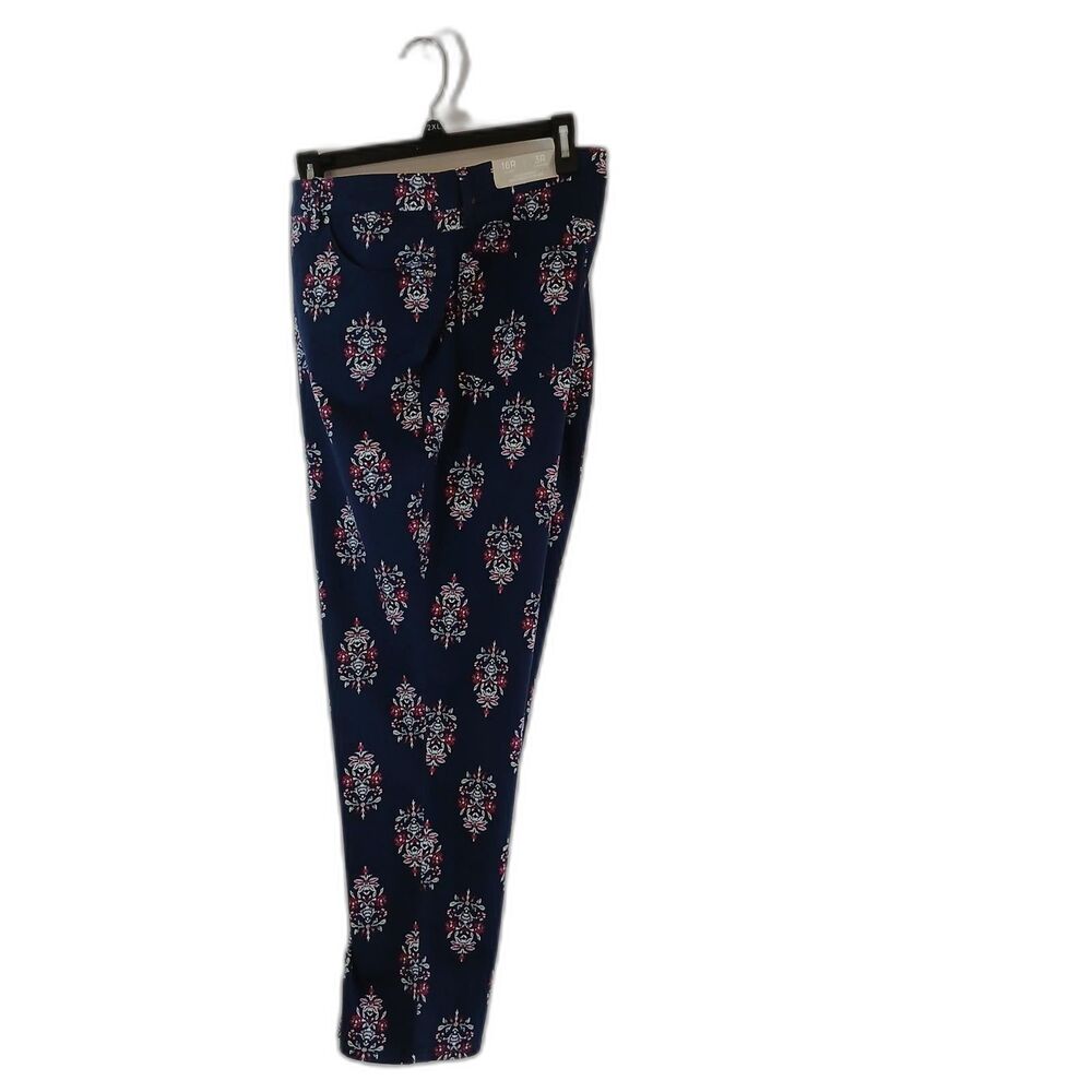 Chico's Pants So Slimming Blue Girlfriend Ankle Sz 3  Casual Travel‎ Office